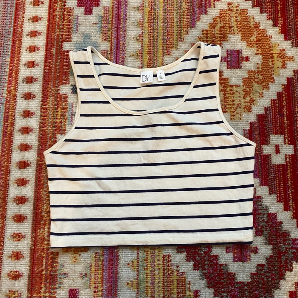 2/$25! BP. Cropped Striped Tank Top